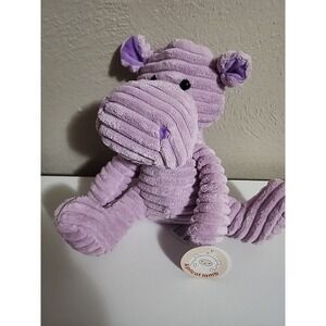 Apricot Lamb Plush Hippo Toy Stuffed Animal Purple 8" Plushie Hippopotamus New